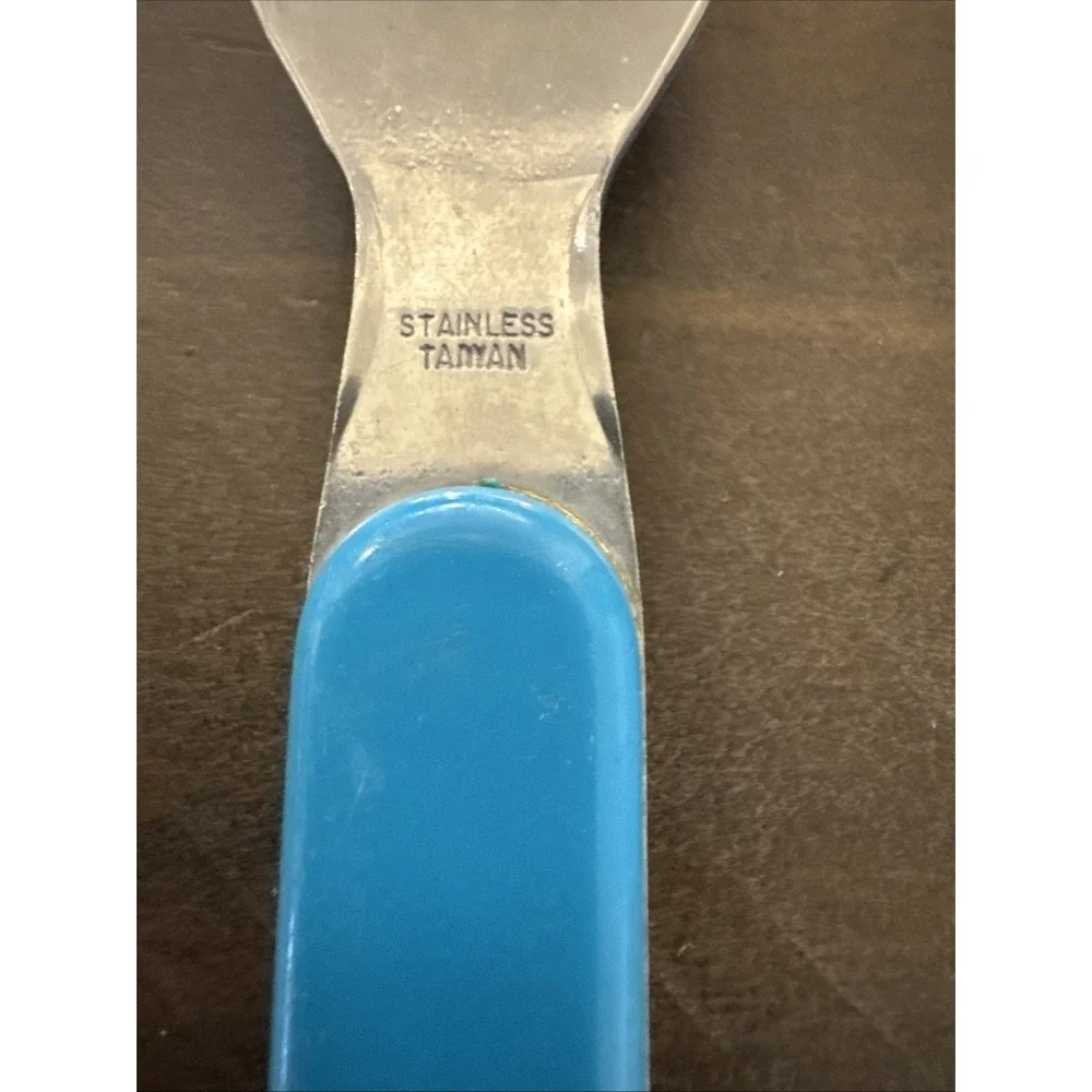 Disney Kids Fork Mickey, Minnie Vintage Blocks 1984 Stainless Taiwan